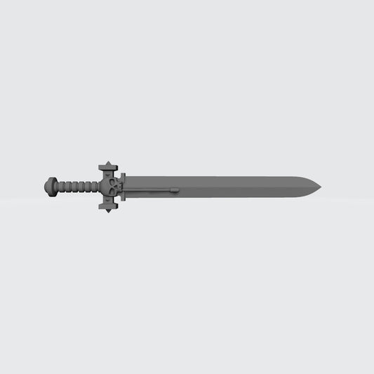 Custom resin Energy Sword 128mm compatible with McFarlane Toys 7-inch armored action figures.