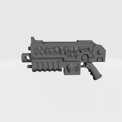 Legion of the Forsaken Warrior Order Bolter with Skull Inlay compatible with McFarlane Toys 1:12 scale armored action figures