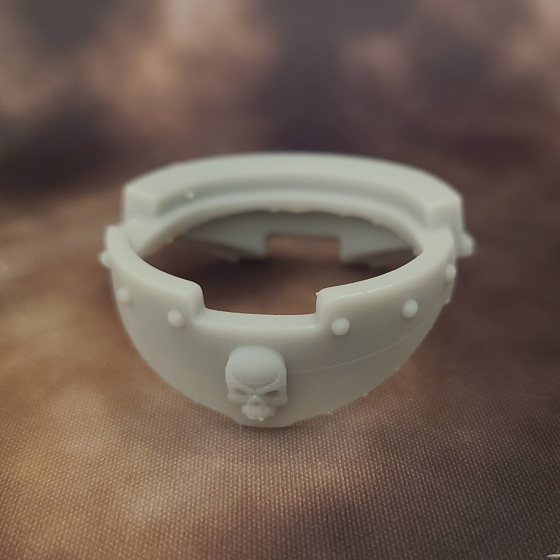 Gorget with skull and rivets compatible with McFarlane Toys 7-inch armored action figures custom resin armor