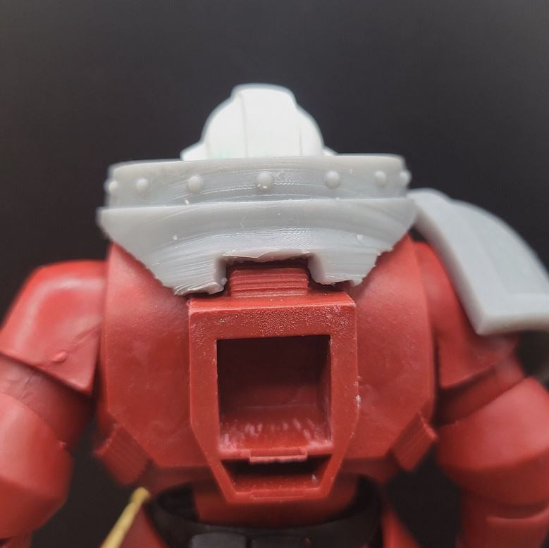 Gorget with skull and rivets compatible with McFarlane Toys 7-inch armored action figures custom resin armor