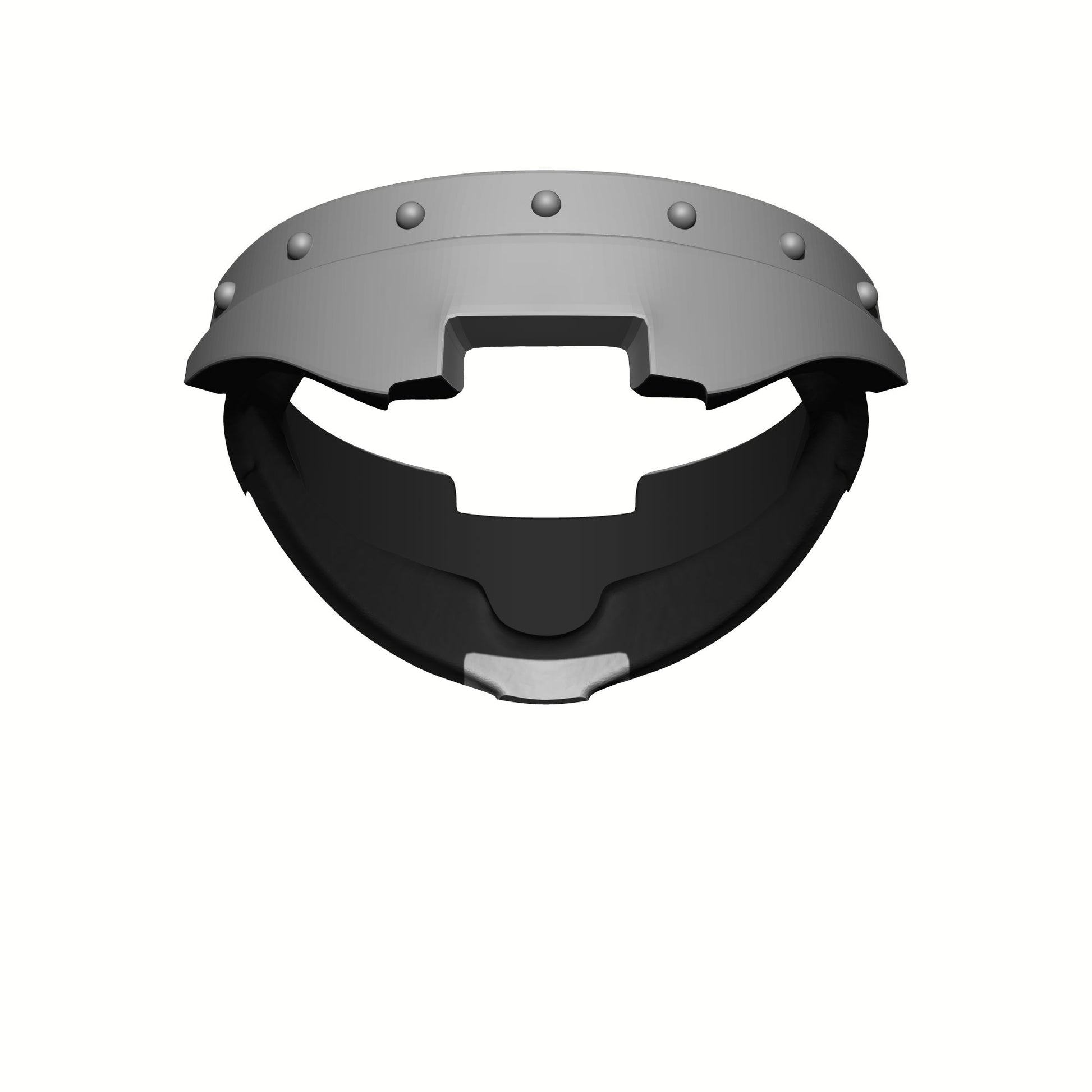 Gorget with skull and rivets compatible with McFarlane Toys 7-inch armored action figures custom resin armor