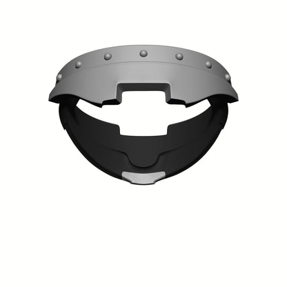 Gorget with skull and rivets compatible with McFarlane Toys 7-inch armored action figures custom resin armor