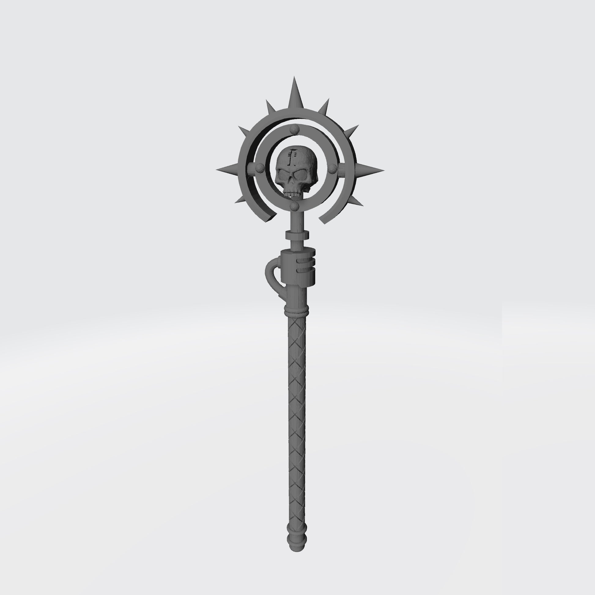 Grand Arcanist Warrior Order Warding Staff with Skull Halo compatible with McFarlane Toys 7-inch armored action figures