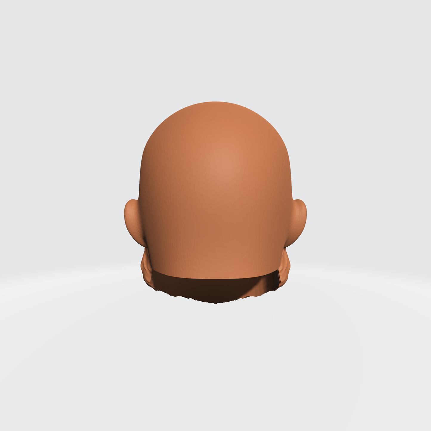 Grizzled Veteran Warrior Marine Bald Head with Service Stud on Right Side custom resin head sculpt compatible with McFarlane Toys 7-inch armored action figures.