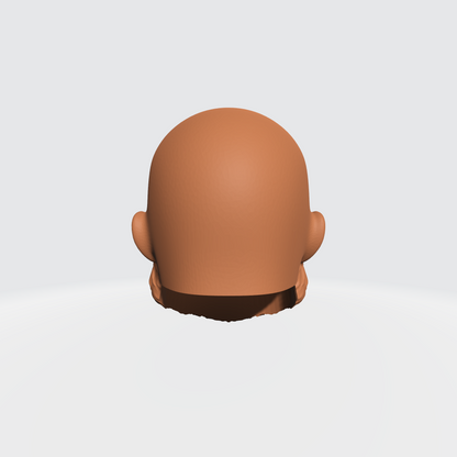 Grizzled Veteran Warrior Marine Bald Head with Service Stud on Right Side custom resin head sculpt compatible with McFarlane Toys 7-inch armored action figures.