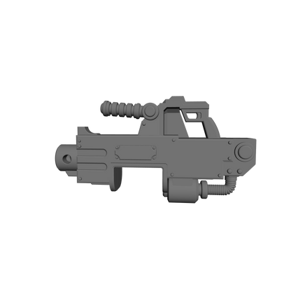 Heavy Assault Cannon with Drum Magazine custom resin heavy weapon kit compatible with JoyToy 1:18 scale armored action figures.