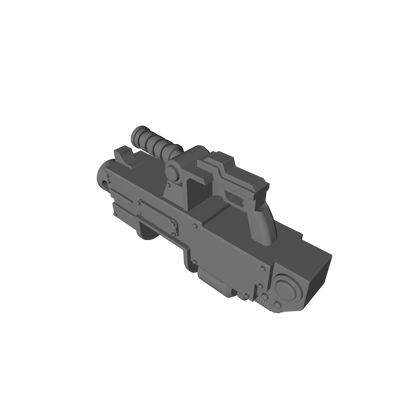 Heavy Assault Cannon with Drum Magazine custom resin heavy weapon kit compatible with JoyToy 1:18 scale armored action figures.