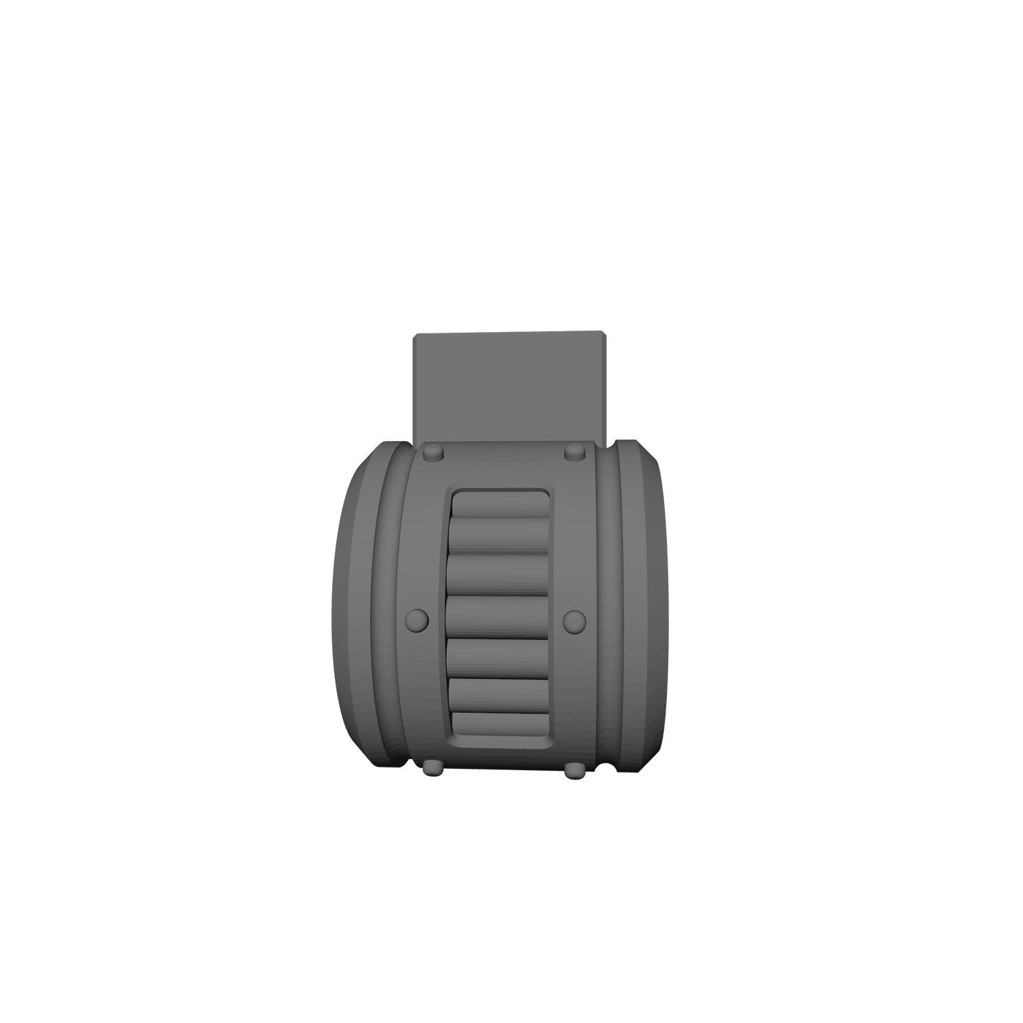 Heavy Assault Cannon with Drum Magazine custom resin heavy weapon kit compatible with JoyToy 1:18 scale armored action figures.