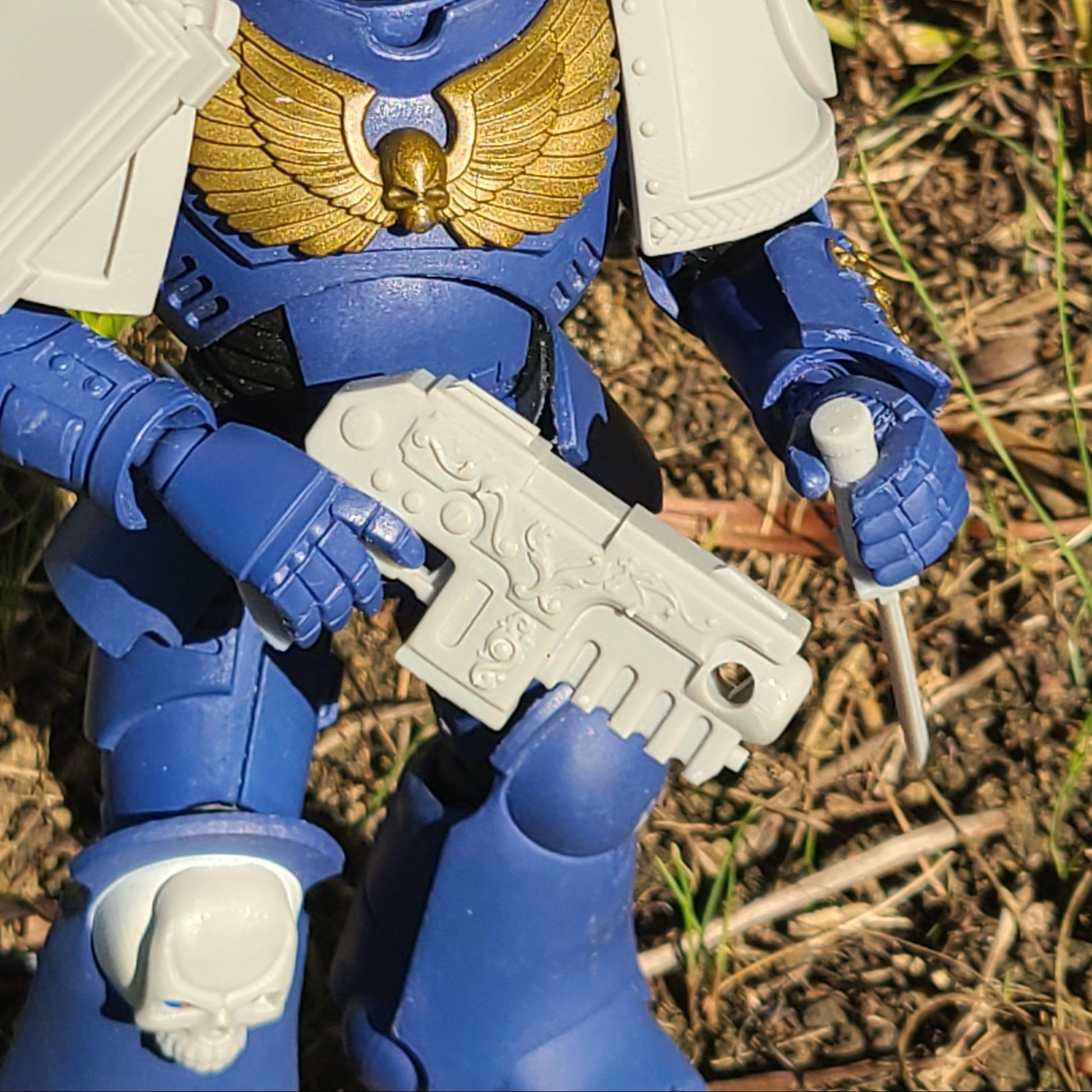 Heavy Strike Pistol Artificer Pattern resin weapon accessory for McFarlane action figures