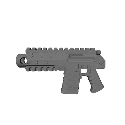 Heavy Strike Pistol Type AR custom resin weapon compatible with McFarlane Toys 7-inch armored action figures for 1:12 scale figure customization, painting, and kitbash projects.