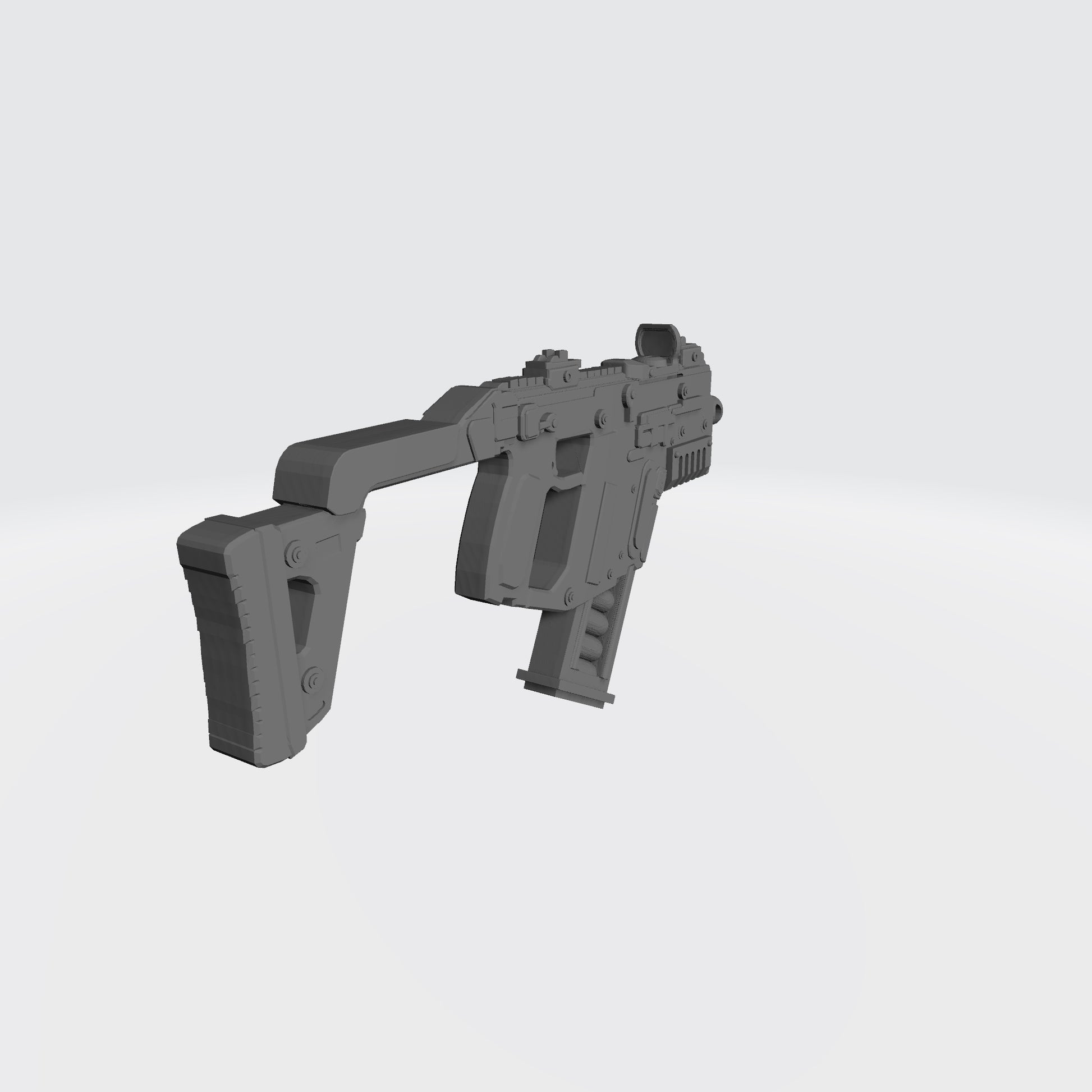 KRISS Vector Striker Rifle with optic custom resin weapon compatible with McFarlane Toys 7-inch armored action figures.