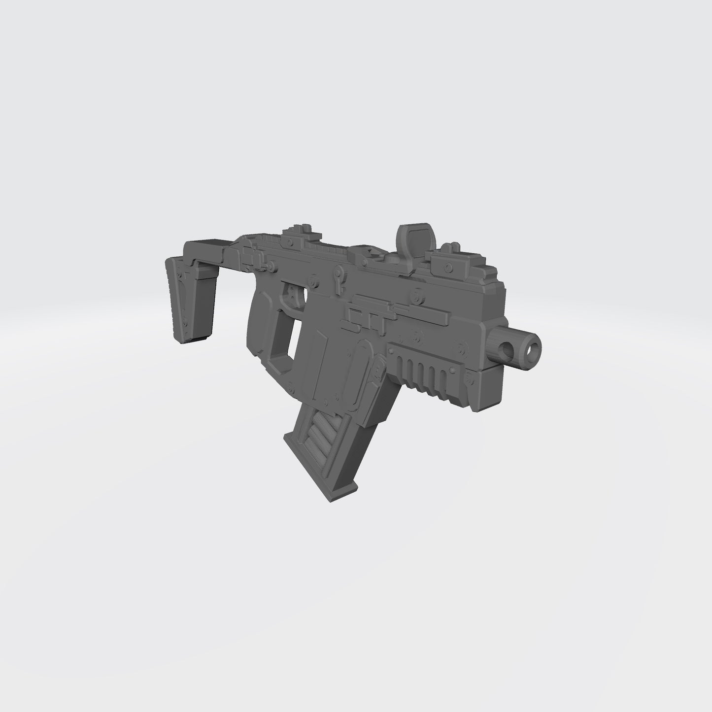 KRISS Vector Striker Rifle with optic custom resin weapon compatible with McFarlane Toys 7-inch armored action figures.