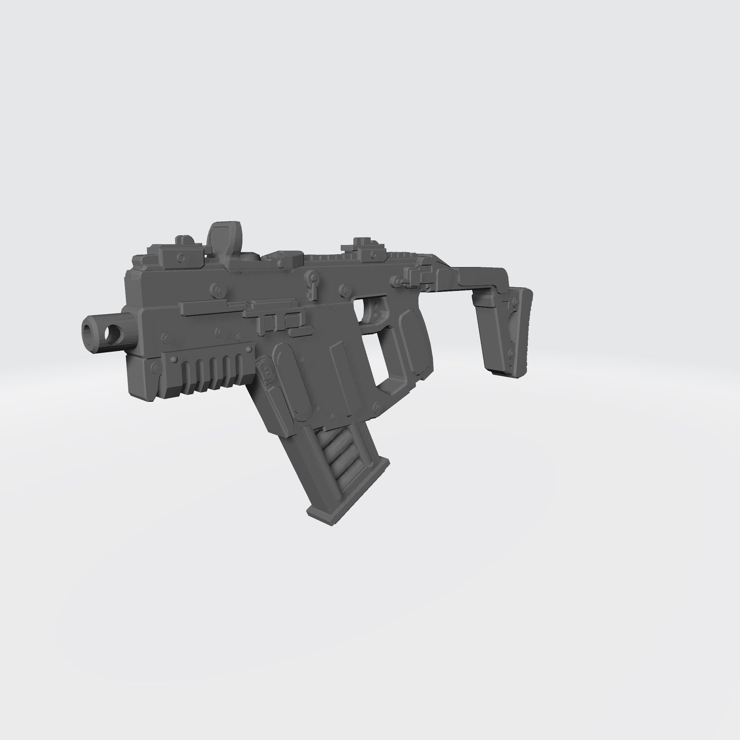 KRISS Vector Striker Rifle with optic custom resin weapon compatible with McFarlane Toys 7-inch armored action figures.