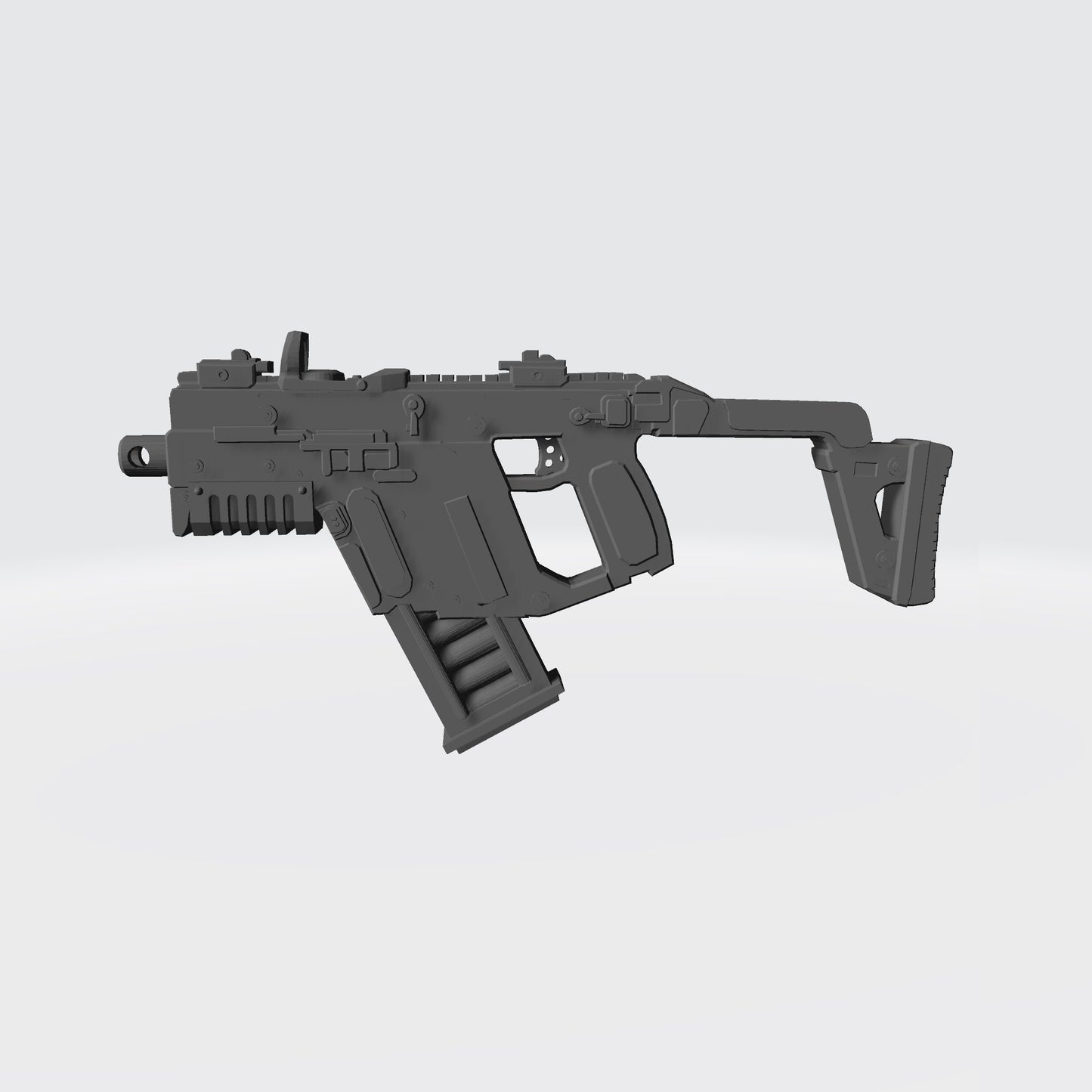KRISS Vector Striker Rifle with optic custom resin weapon compatible with McFarlane Toys 7-inch armored action figures.