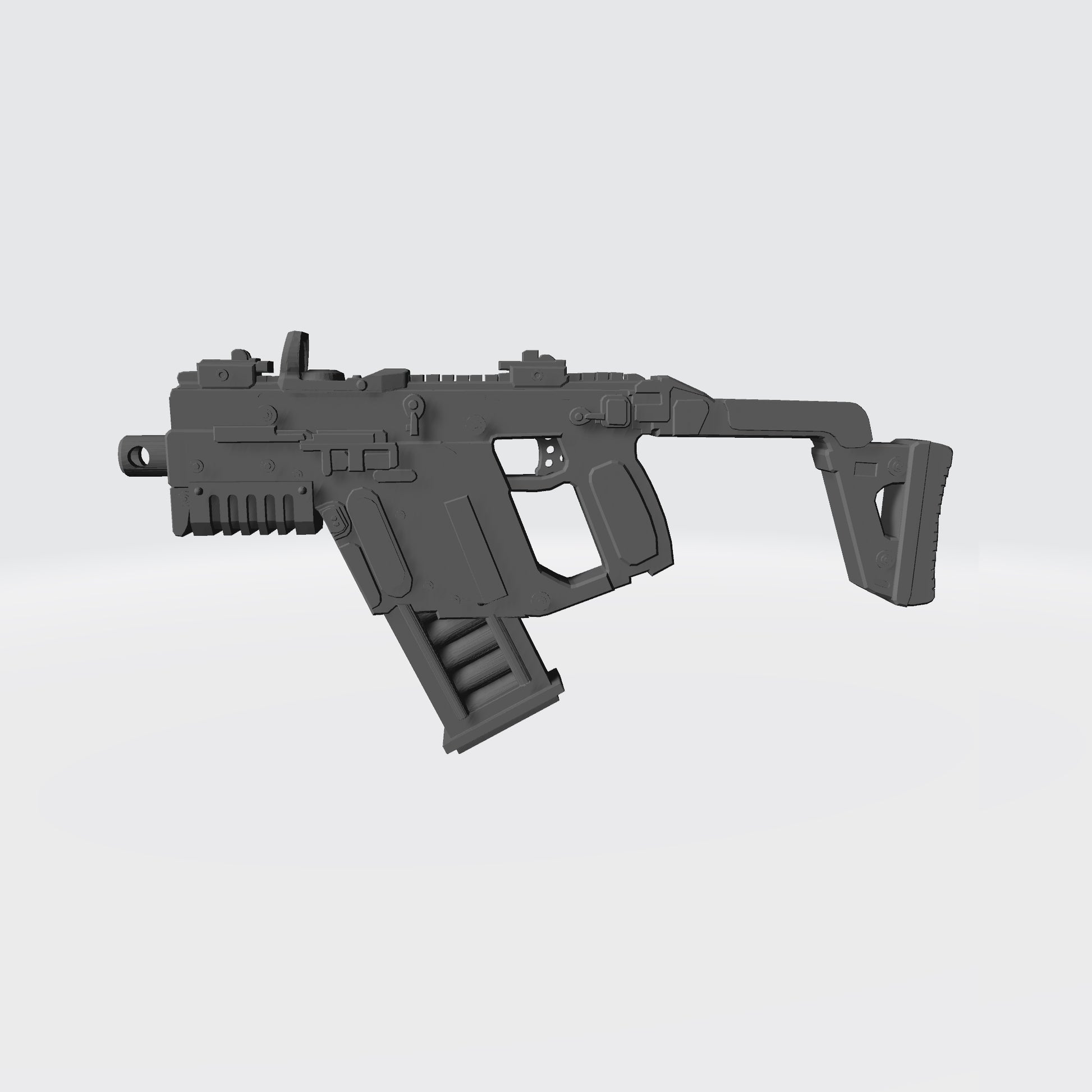KRISS Vector Striker Rifle with optic custom resin weapon compatible with McFarlane Toys 7-inch armored action figures.