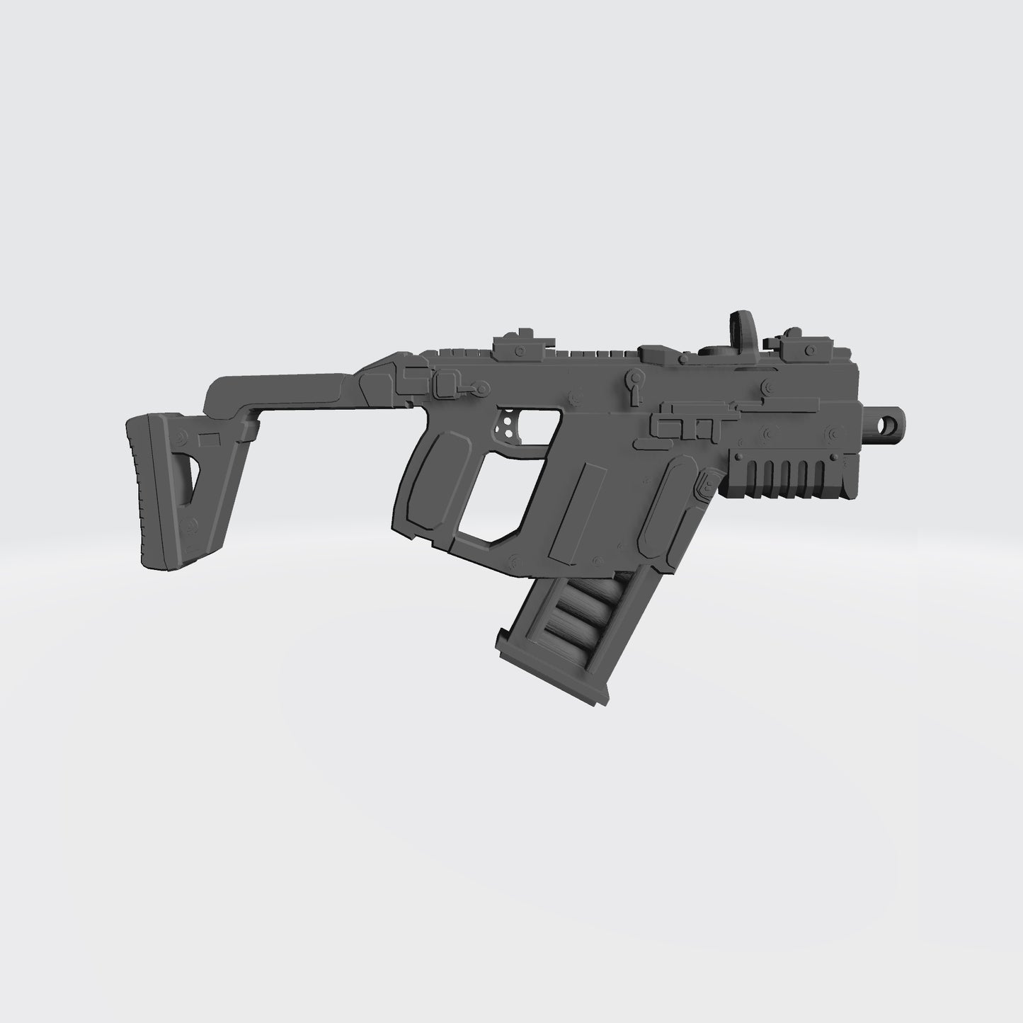 KRISS Vector Striker Rifle with optic custom resin weapon compatible with McFarlane Toys 7-inch armored action figures.
