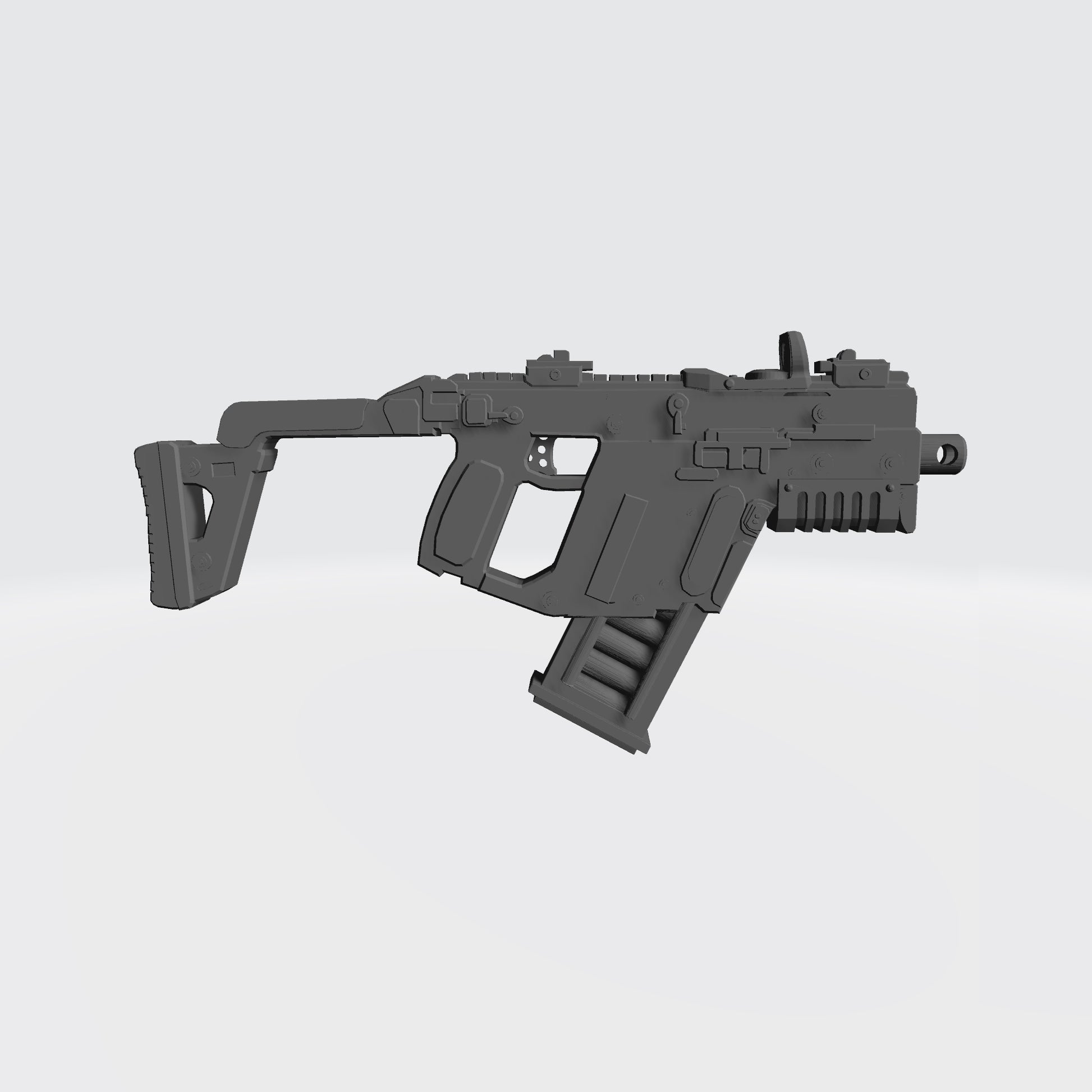 KRISS Vector Striker Rifle with optic custom resin weapon compatible with McFarlane Toys 7-inch armored action figures.
