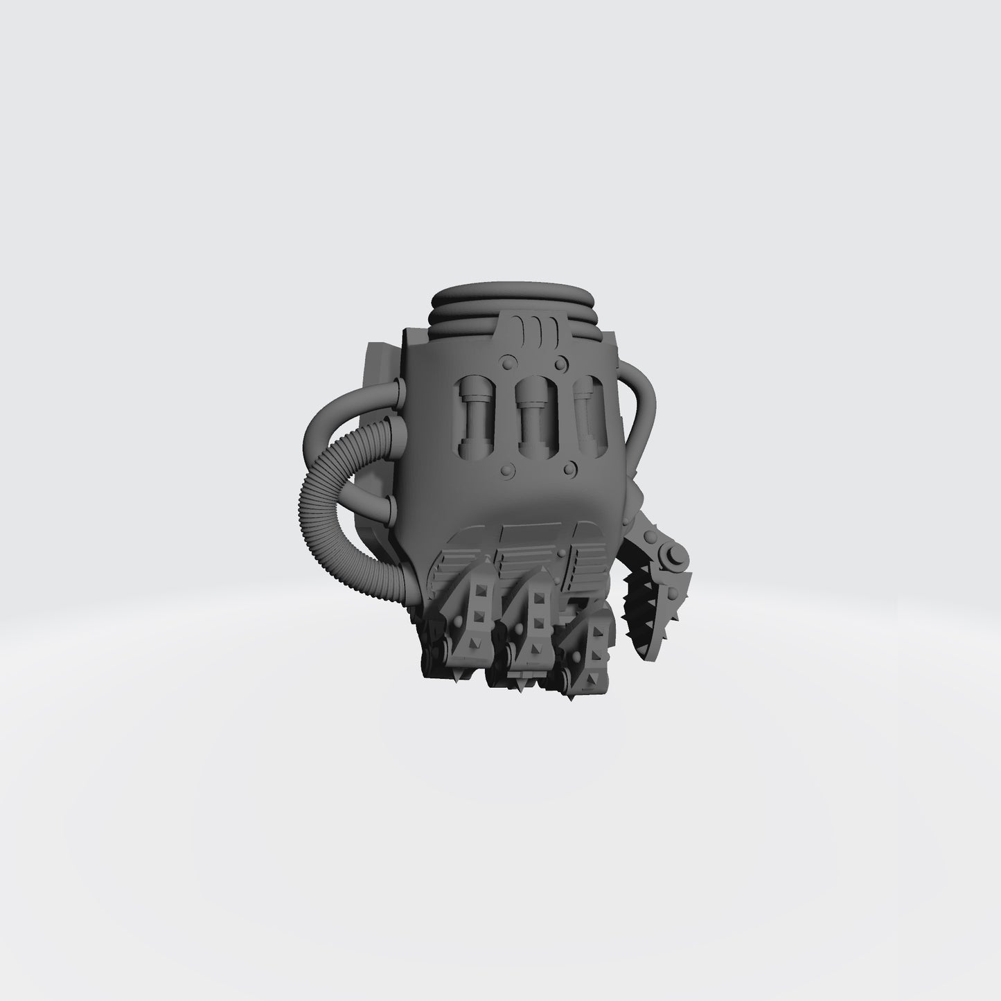 Mech Hands Armored Left Hand Closed Gauntlet compatible with McFarlane Toys 7-inch armored action figures custom resin accessory