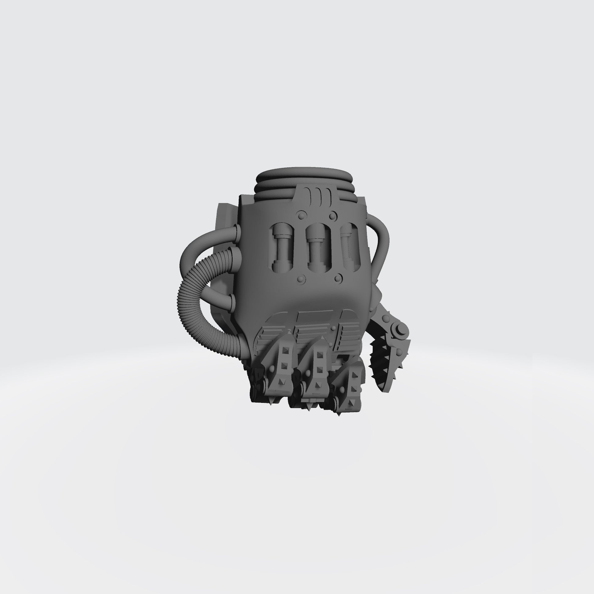 Mech Hands Armored Left Hand Closed Gauntlet compatible with McFarlane Toys 7-inch armored action figures custom resin accessory