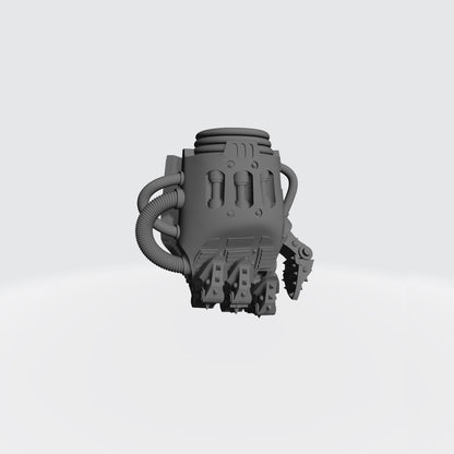Mech Hands Armored Left Hand Closed Gauntlet compatible with McFarlane Toys 7-inch armored action figures custom resin accessory