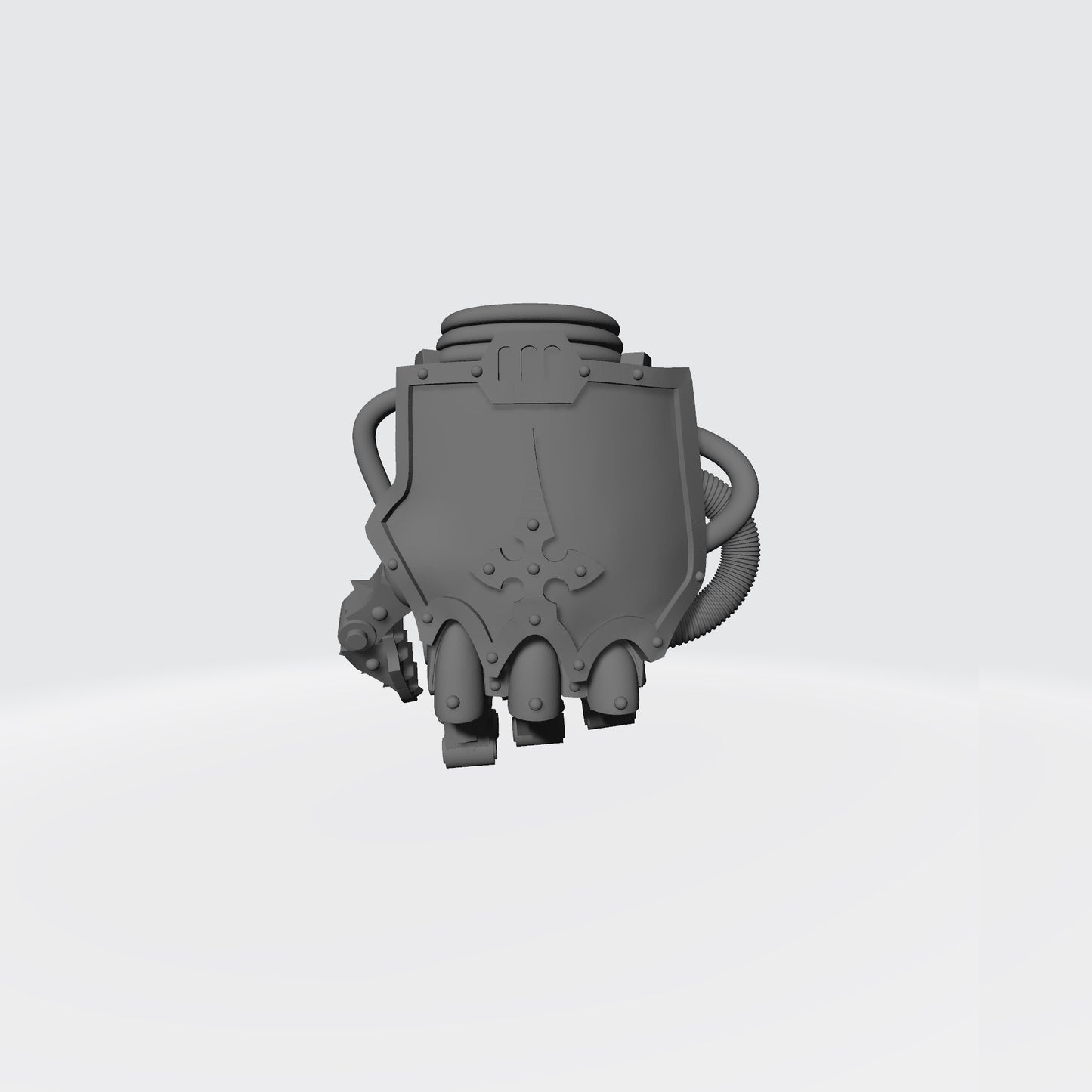 Mech Hands Armored Left Hand Closed Gauntlet compatible with McFarlane Toys 7-inch armored action figures custom resin accessory
