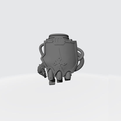 Mech Hands Armored Left Hand Closed Gauntlet compatible with McFarlane Toys 7-inch armored action figures custom resin accessory