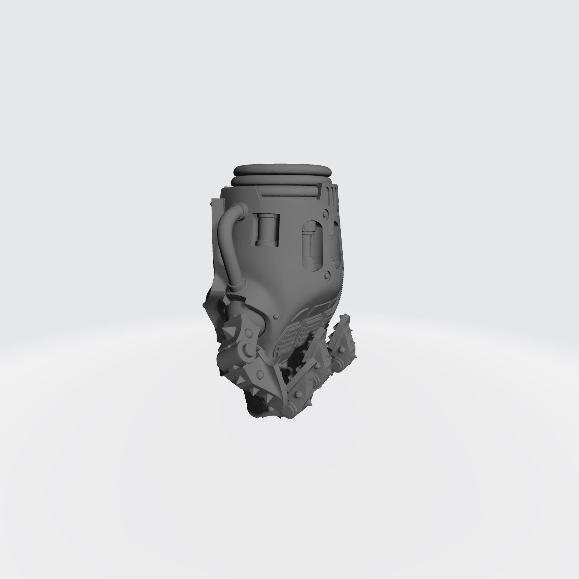 Mech Hands Armored Right Hand Closed Gauntlet compatible with McFarlane Toys 7-inch armored action figures custom resin accessory