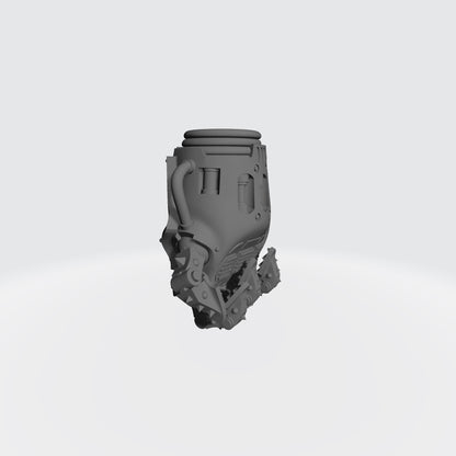 Mech Hands Armored Right Hand Closed Gauntlet compatible with McFarlane Toys 7-inch armored action figures custom resin accessory