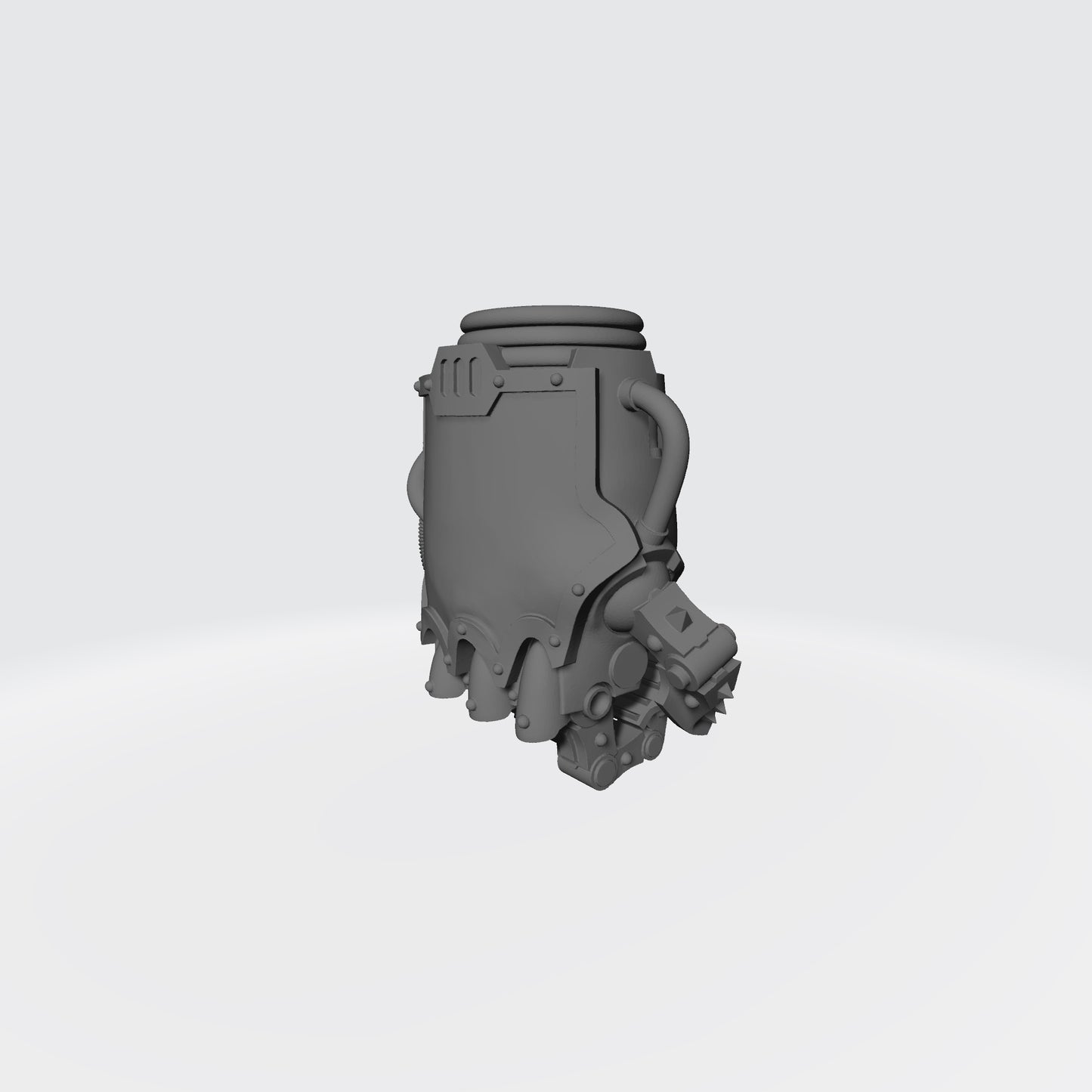 Mech Hands Armored Right Hand Closed Gauntlet compatible with McFarlane Toys 7-inch armored action figures custom resin accessory