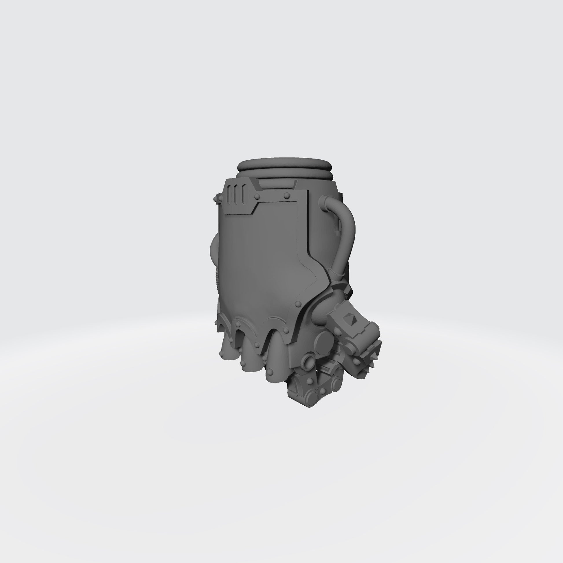 Mech Hands Armored Right Hand Closed Gauntlet compatible with McFarlane Toys 7-inch armored action figures custom resin accessory
