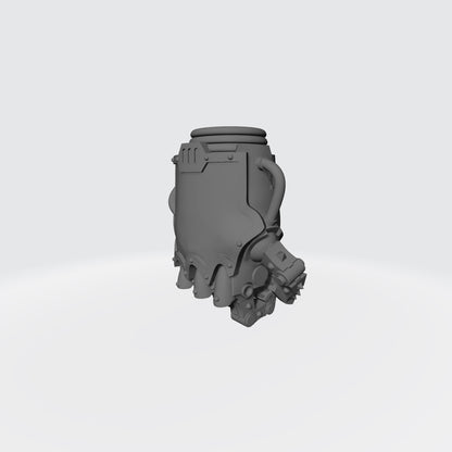 Mech Hands Armored Right Hand Closed Gauntlet compatible with McFarlane Toys 7-inch armored action figures custom resin accessory