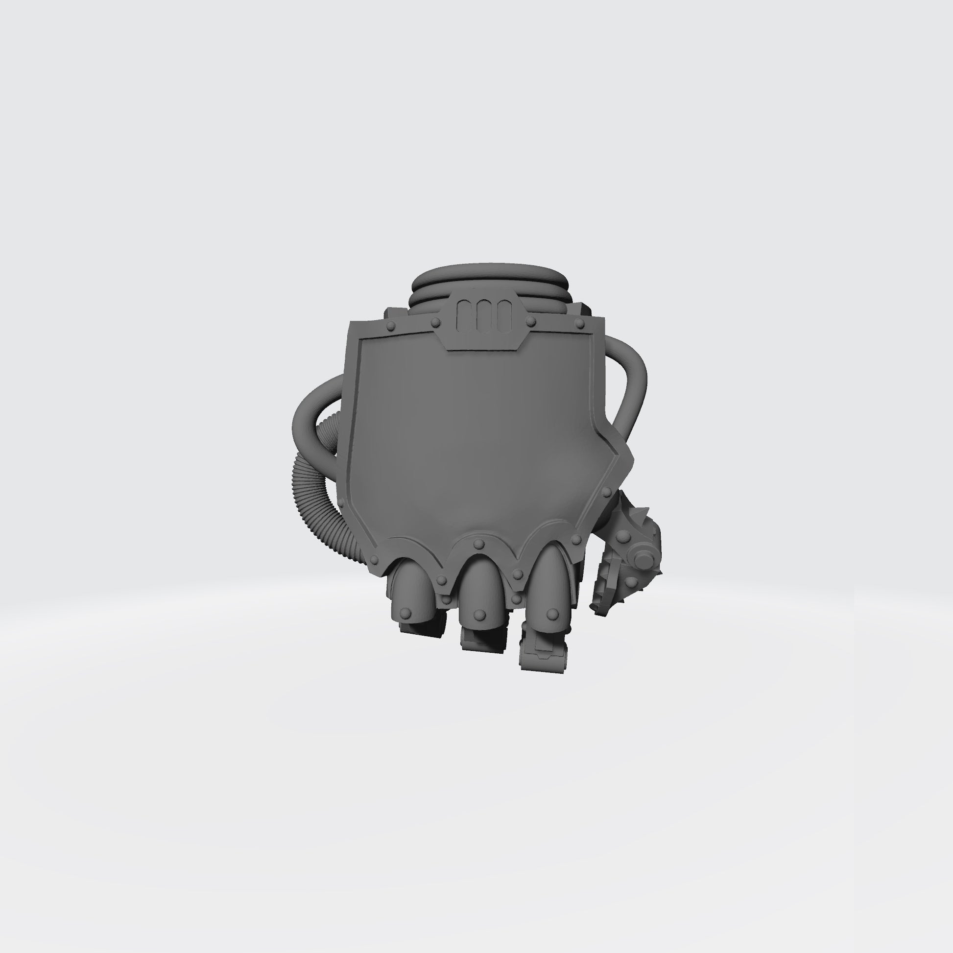 Mech Hands Armored Right Hand Closed Gauntlet compatible with McFarlane Toys 7-inch armored action figures custom resin accessory