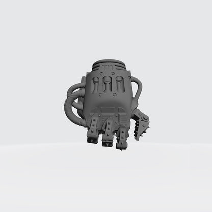 Mech Hands Left Hand Closed Power Gauntlet compatible with McFarlane Toys 7-inch armored action figures custom resin accessory
