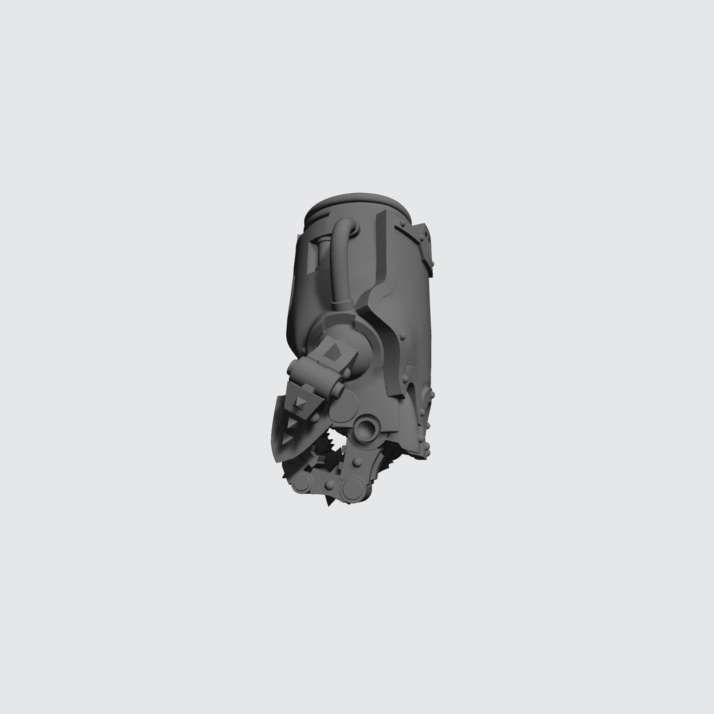 Mech Hands Left Hand Closed Power Gauntlet compatible with McFarlane Toys 7-inch armored action figures custom resin accessory