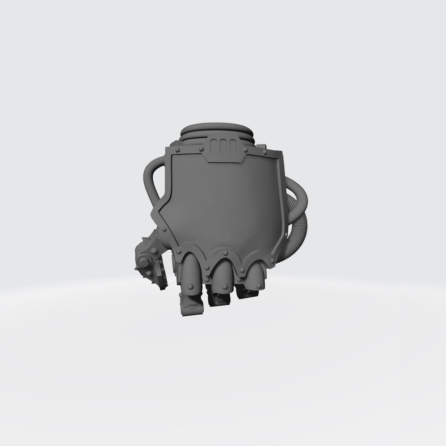 Mech Hands Left Hand Closed Power Gauntlet compatible with McFarlane Toys 7-inch armored action figures custom resin accessory