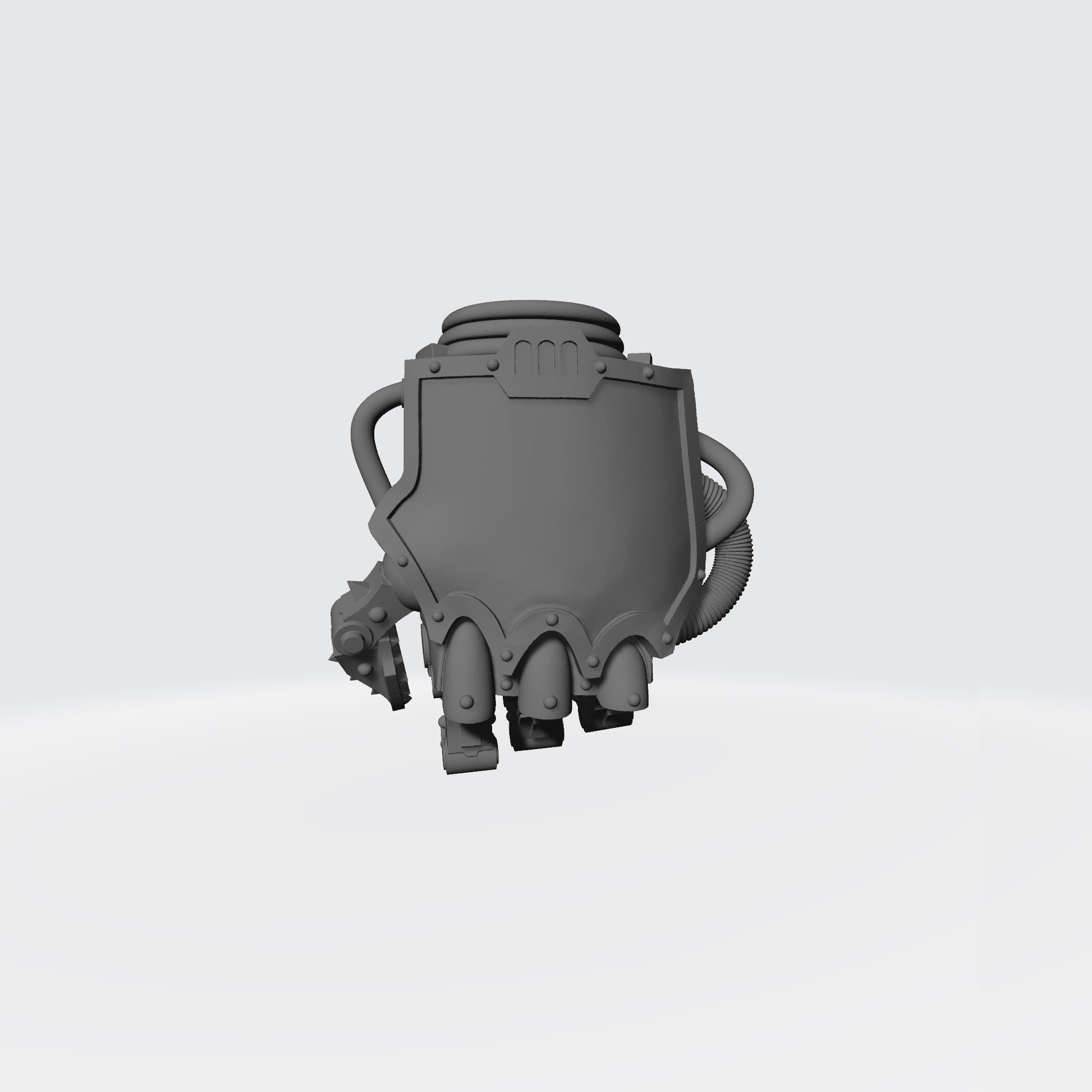 Mech Hands Left Hand Closed Power Gauntlet compatible with McFarlane Toys 7-inch armored action figures custom resin accessory