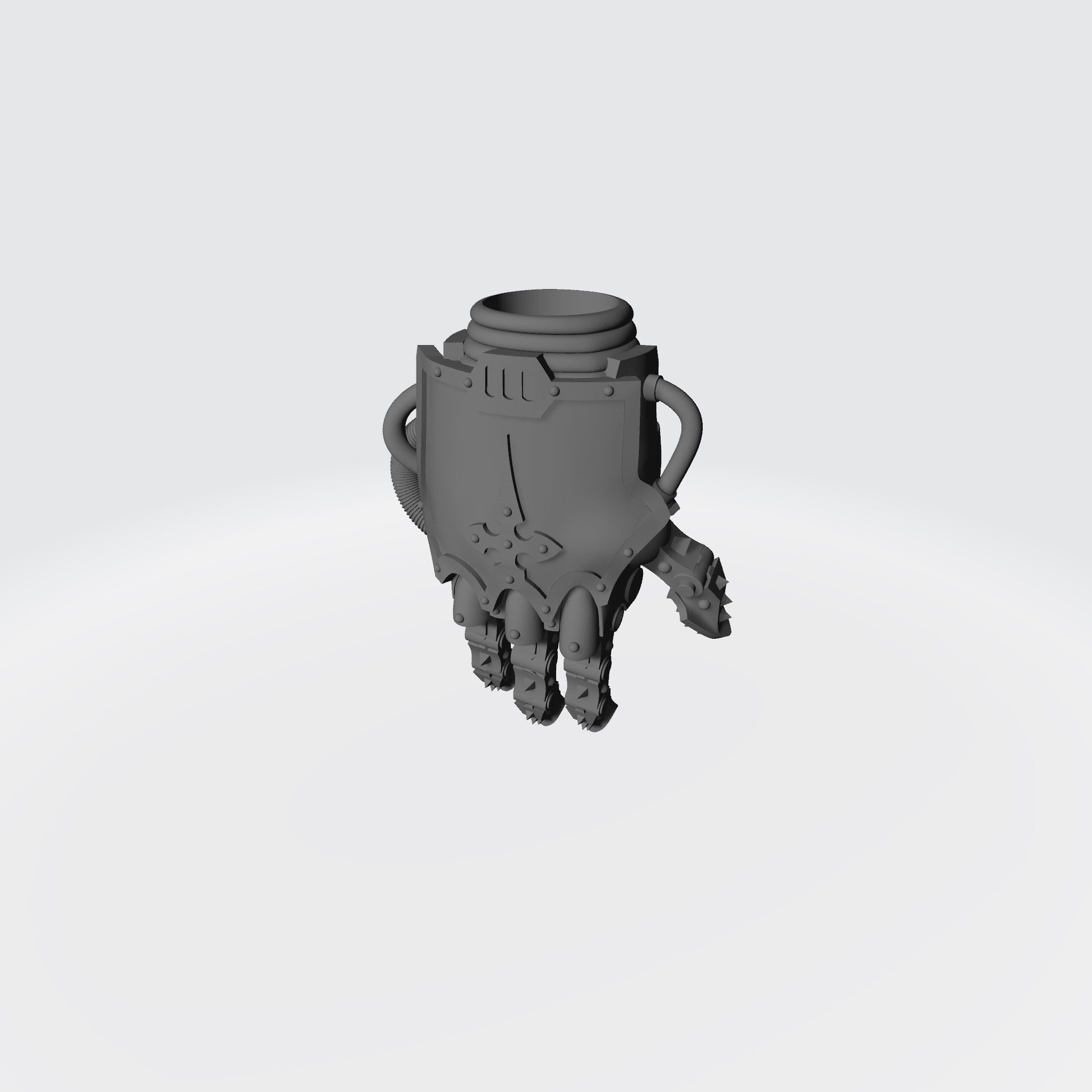 Mech Hands Master-Crafted Right Hand Open Energy Gauntlet compatible with McFarlane Toys 7-inch armored action figures custom resin accessory