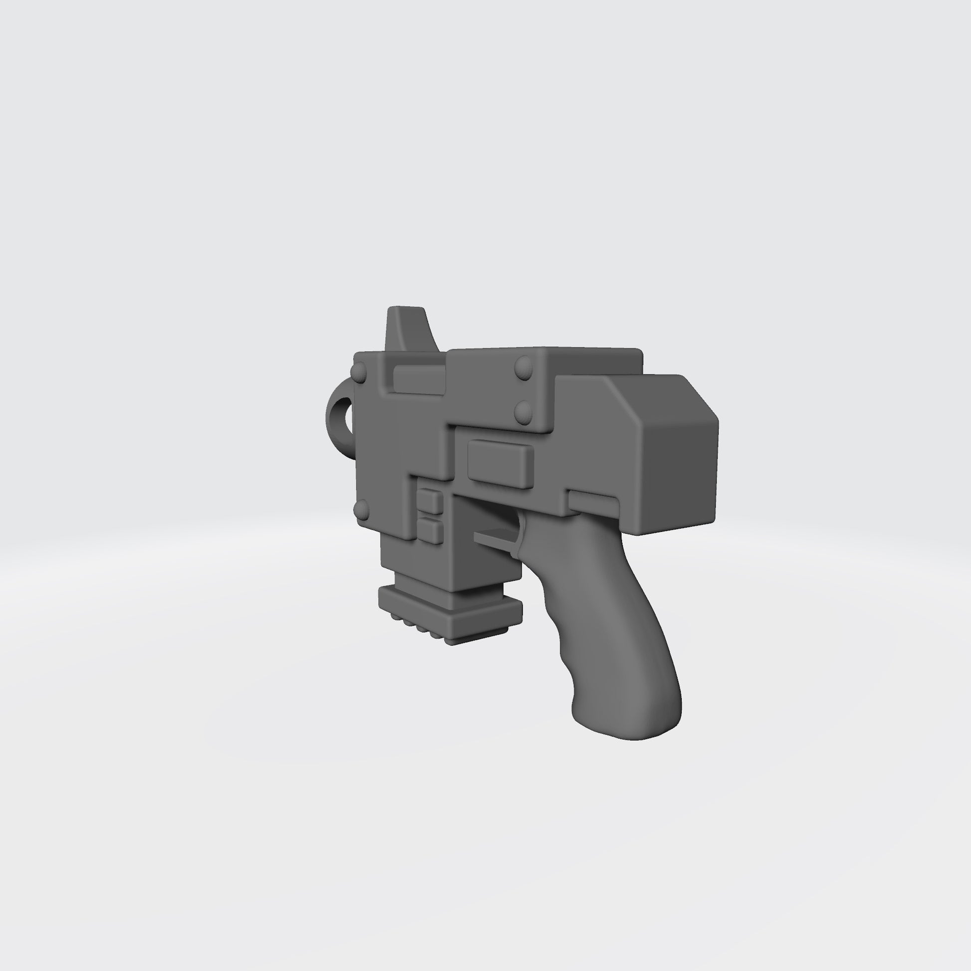 Mobile Infantry Guard Bolt Pistol Deluxe Grip custom resin weapon compatible with McFarlane Toys 1:12 scale action figures.