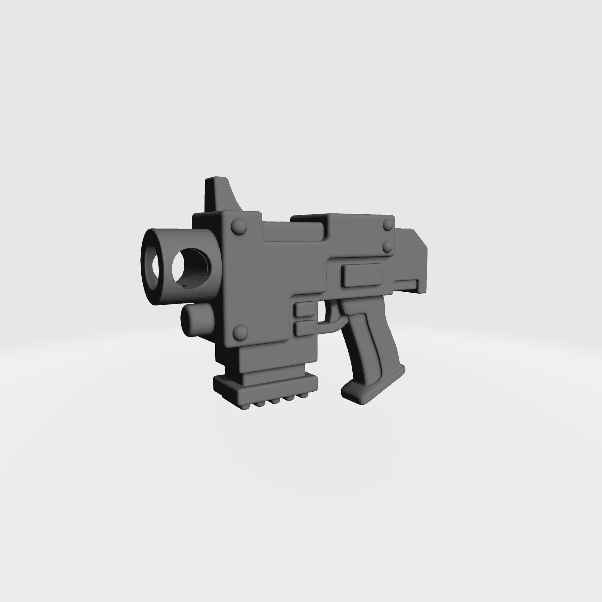 Mobile Infantry Guard Striker Pistol custom resin weapon compatible with G.I. Joe Classified, Action Force, and other 1:12 scale action figures.