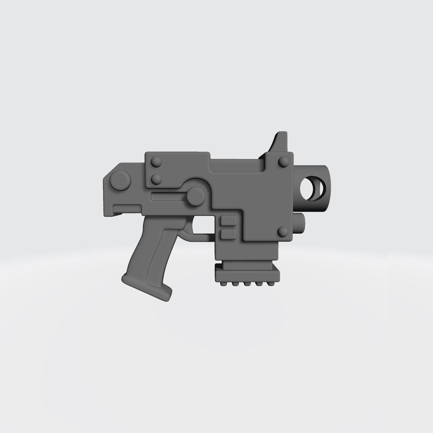 Mobile Infantry Guard Striker Pistol custom resin weapon compatible with G.I. Joe Classified, Action Force, and other 1:12 scale action figures.