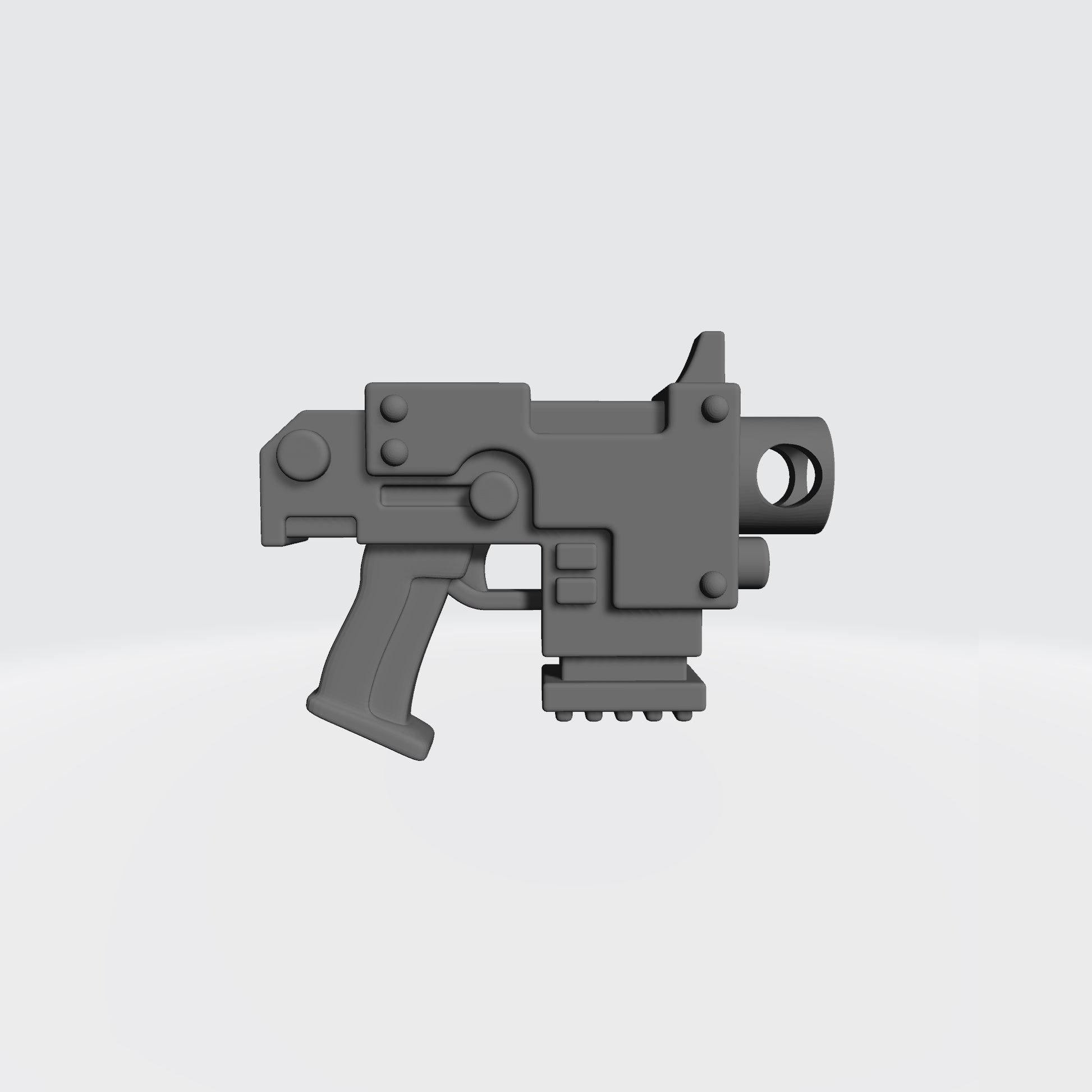 Mobile Infantry Guard Striker Pistol custom resin weapon compatible with G.I. Joe Classified, Action Force, and other 1:12 scale action figures.