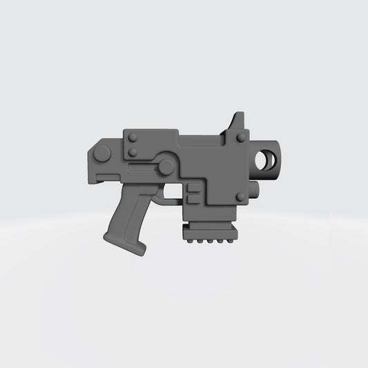 Mobile Infantry Guard Striker Pistol custom resin weapon compatible with G.I. Joe Classified, Action Force, and other 1:12 scale action figures.