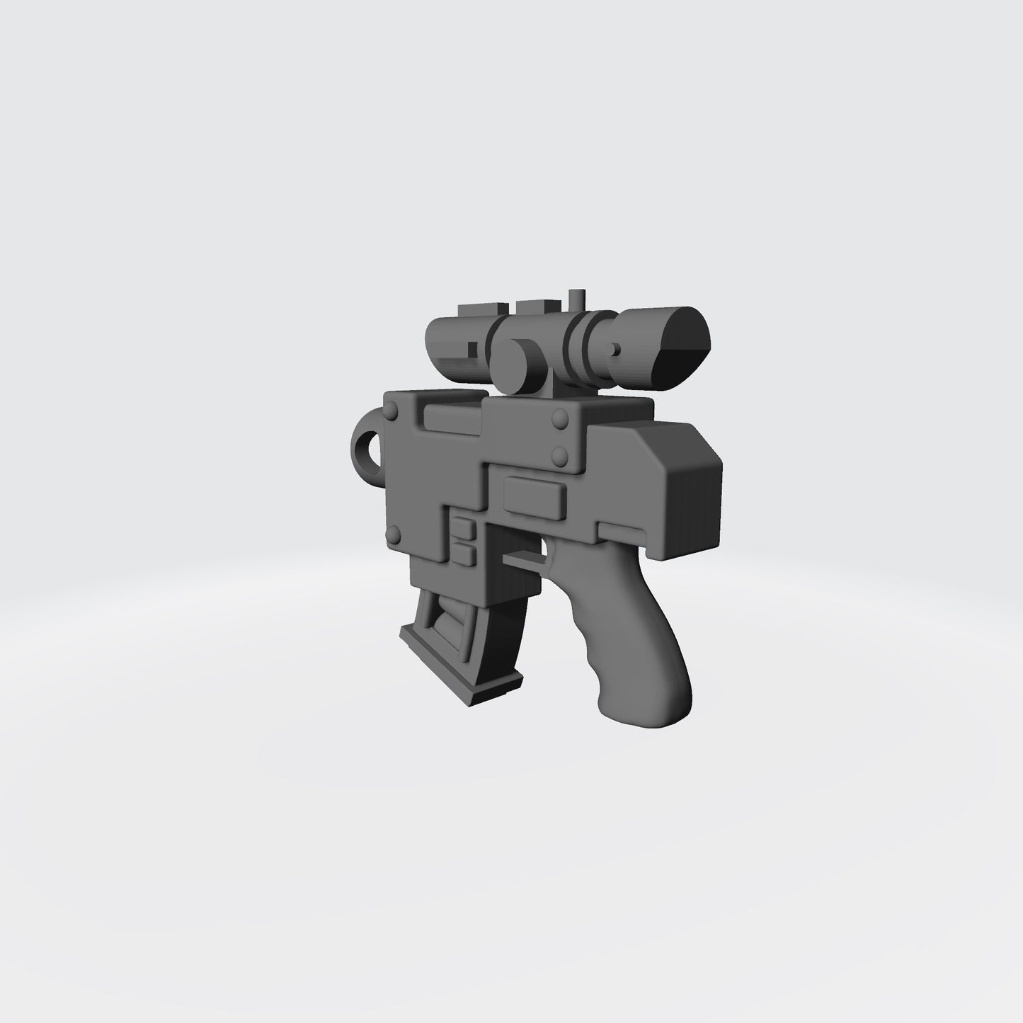 Mobile Infantry Guard Striker Pistol with Optic custom resin weapon compatible with G.I. Joe Classified, Action Force, and other 1:12 scale action figures.