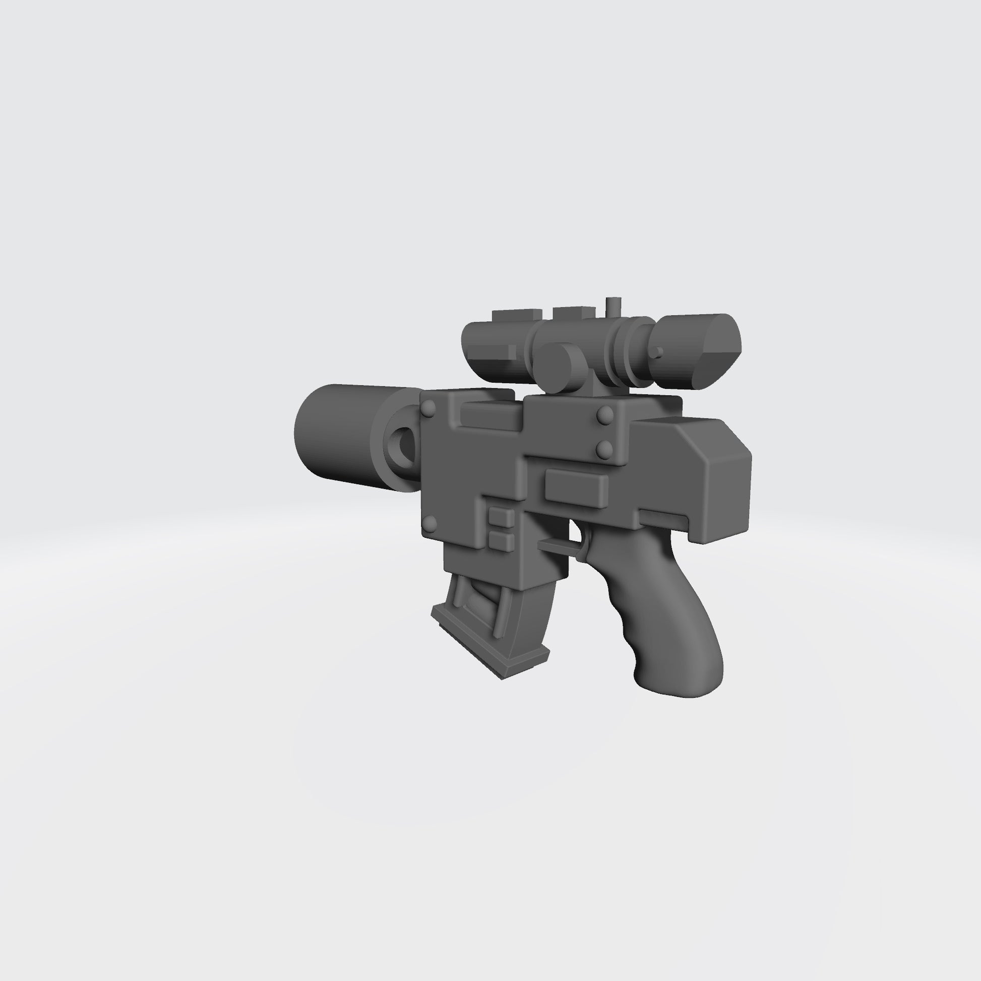 Mobile Infantry Guard Striker Pistol with optic and suppressor custom resin weapon compatible with G.I. Joe Classified and 1:12 scale action figures.