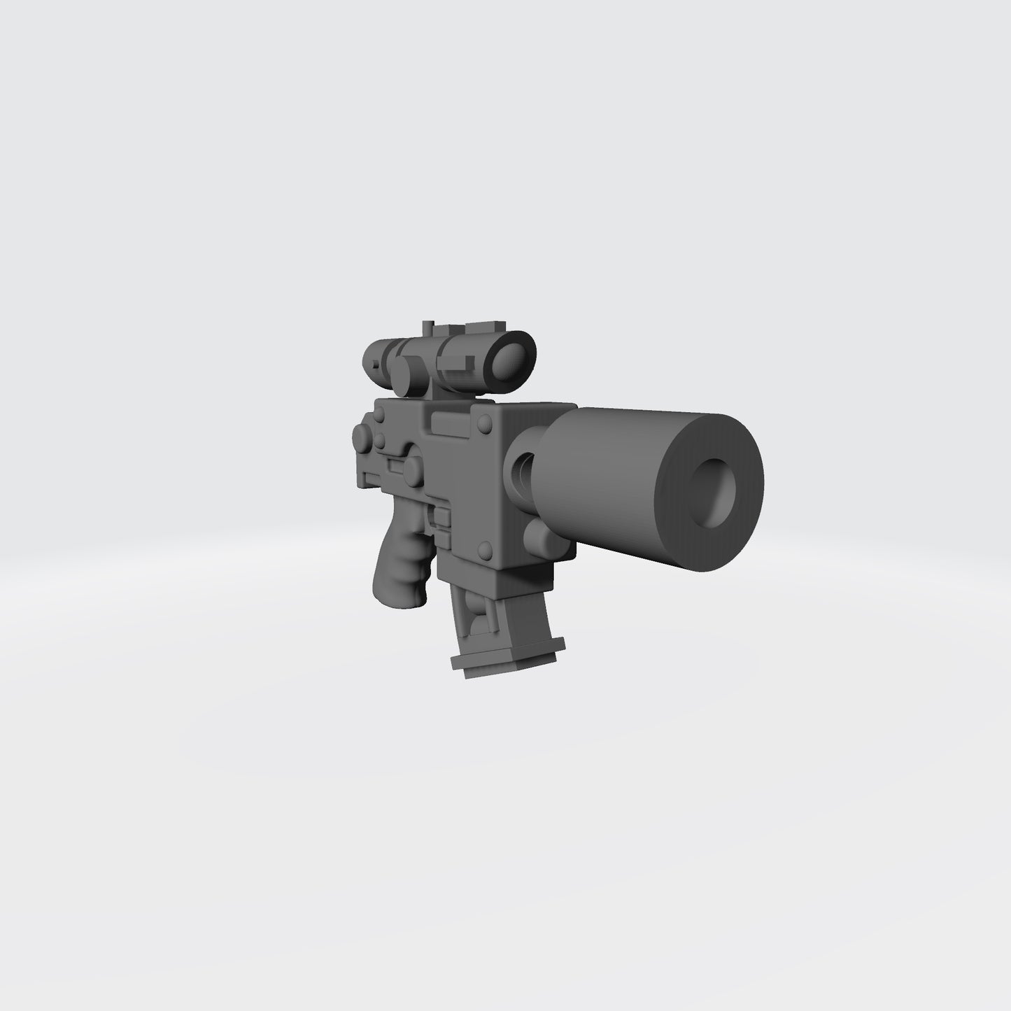 Mobile Infantry Guard Striker Pistol with optic and suppressor custom resin weapon compatible with G.I. Joe Classified and 1:12 scale action figures.