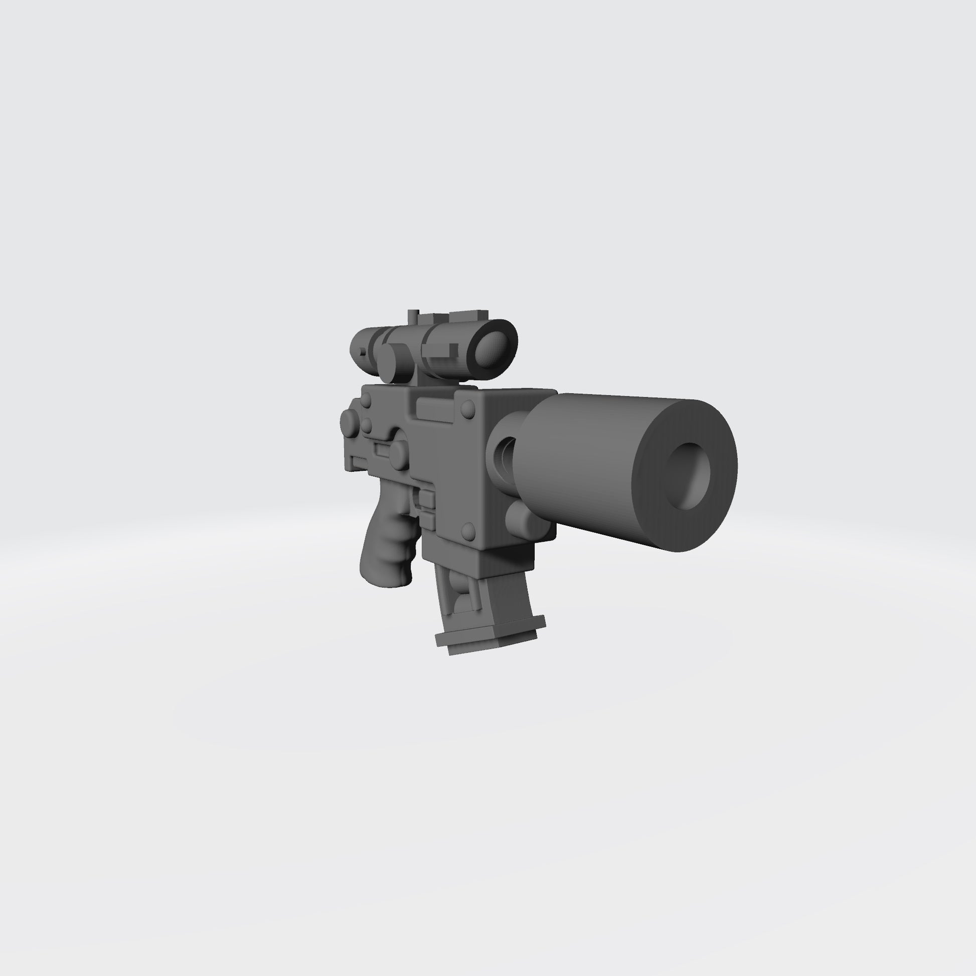 Mobile Infantry Guard Striker Pistol with optic and suppressor custom resin weapon compatible with G.I. Joe Classified and 1:12 scale action figures.