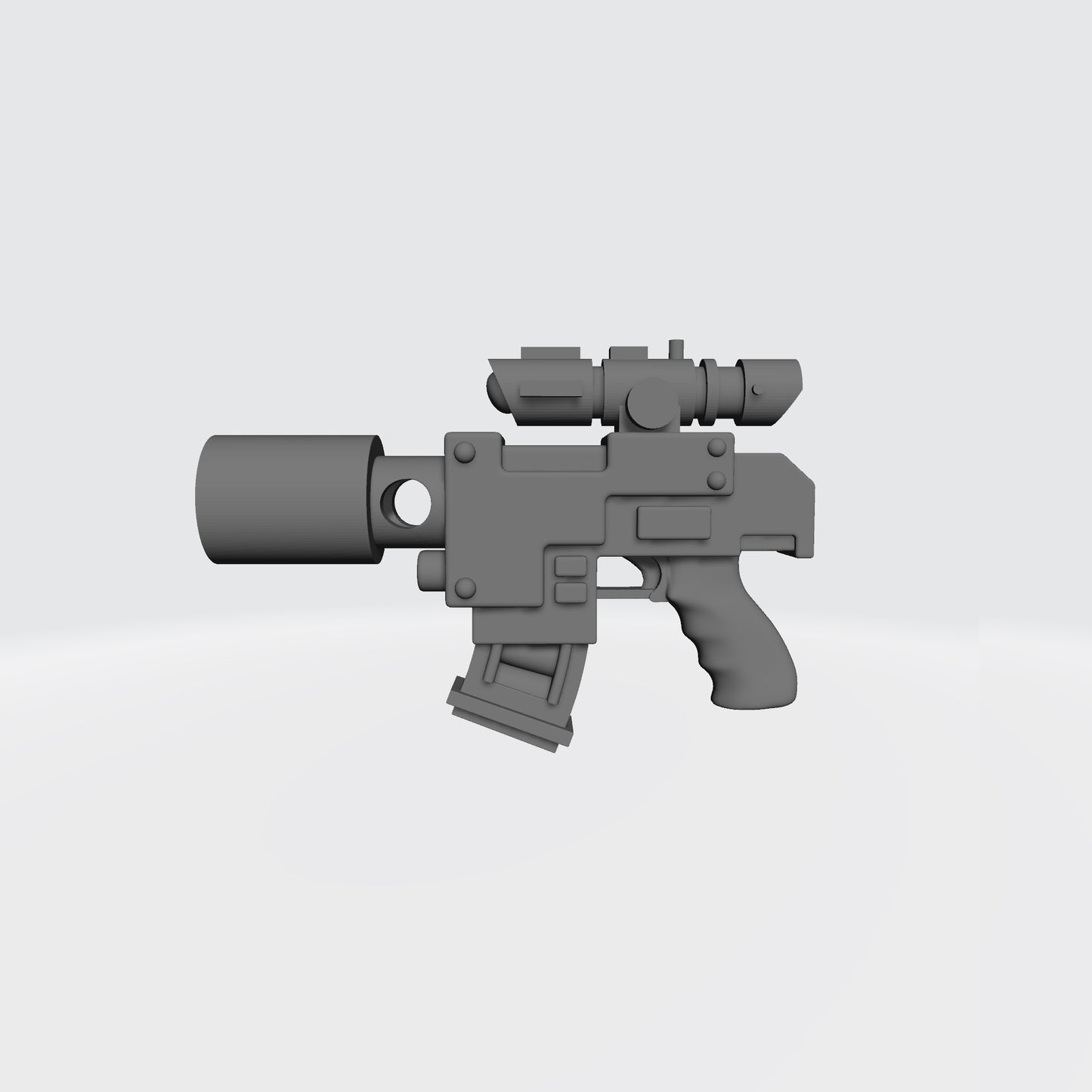 Mobile Infantry Guard Striker Pistol with optic and suppressor custom resin weapon compatible with G.I. Joe Classified and 1:12 scale action figures.