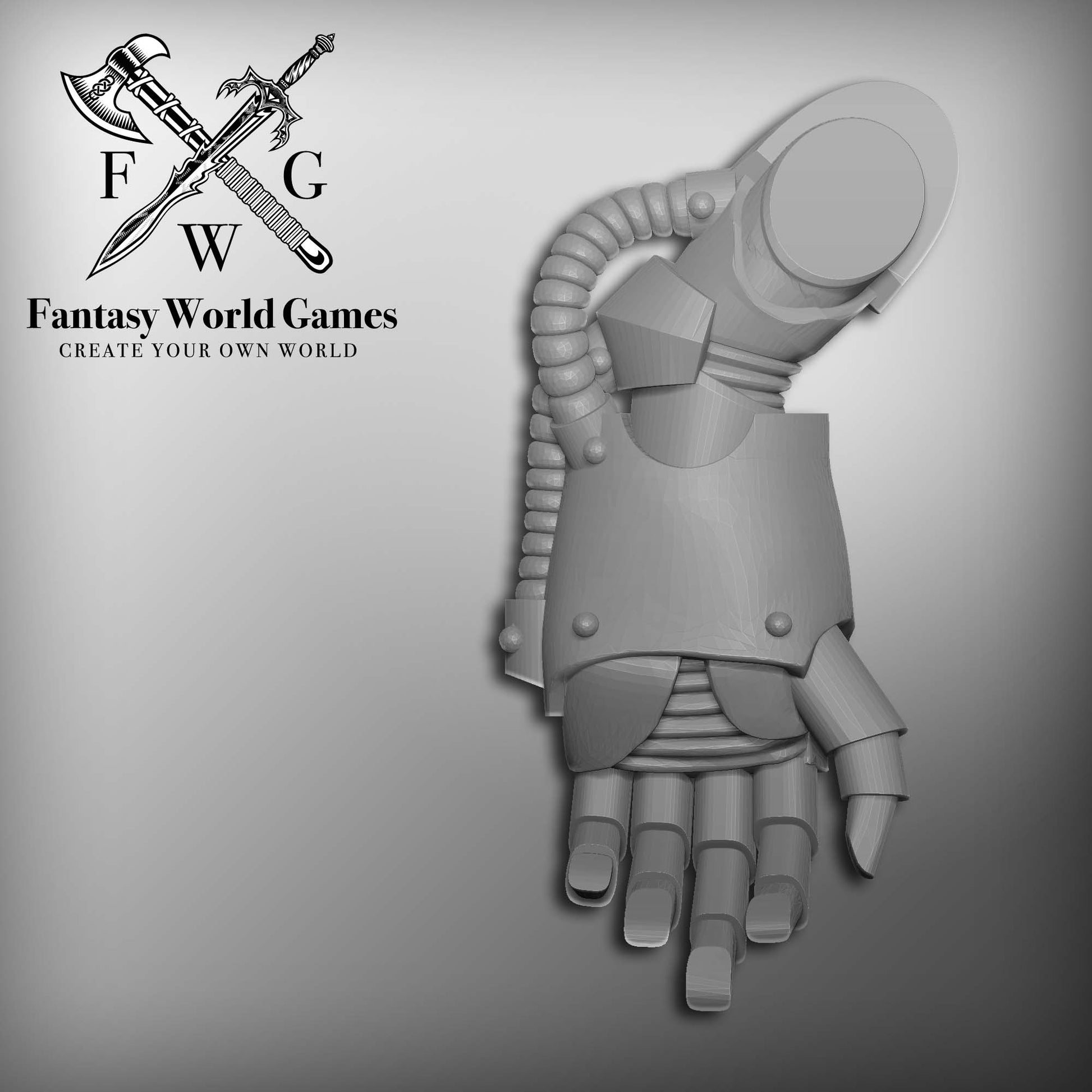 Monarchs Fist Warrior Order Open Left-Hand Energy Fist resin miniature weapon accessory