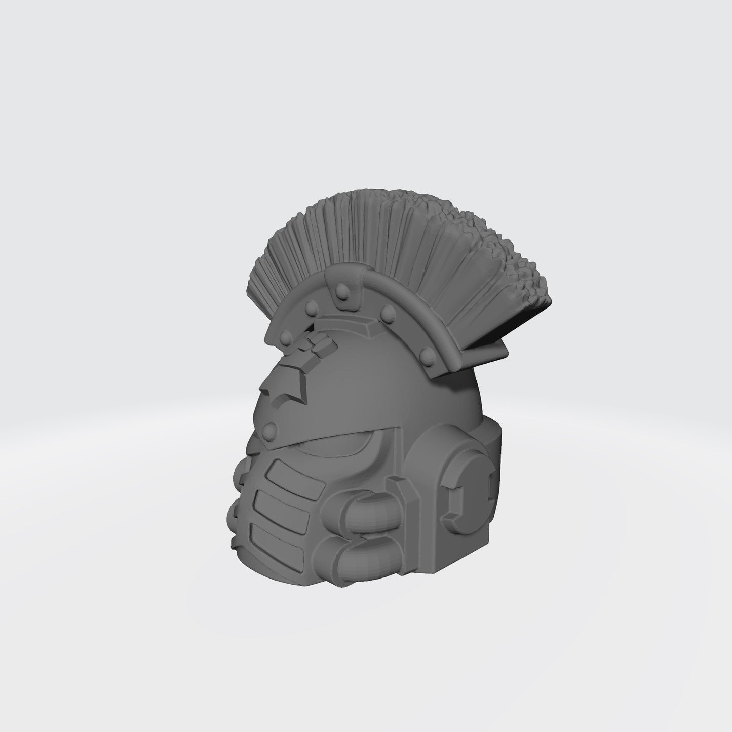 Monarchs Fists Warrior Order Type 4 Helmet with Crest resin upgrade for McFarlane Toys 7-inch armored action figures by Fantasy World Games.