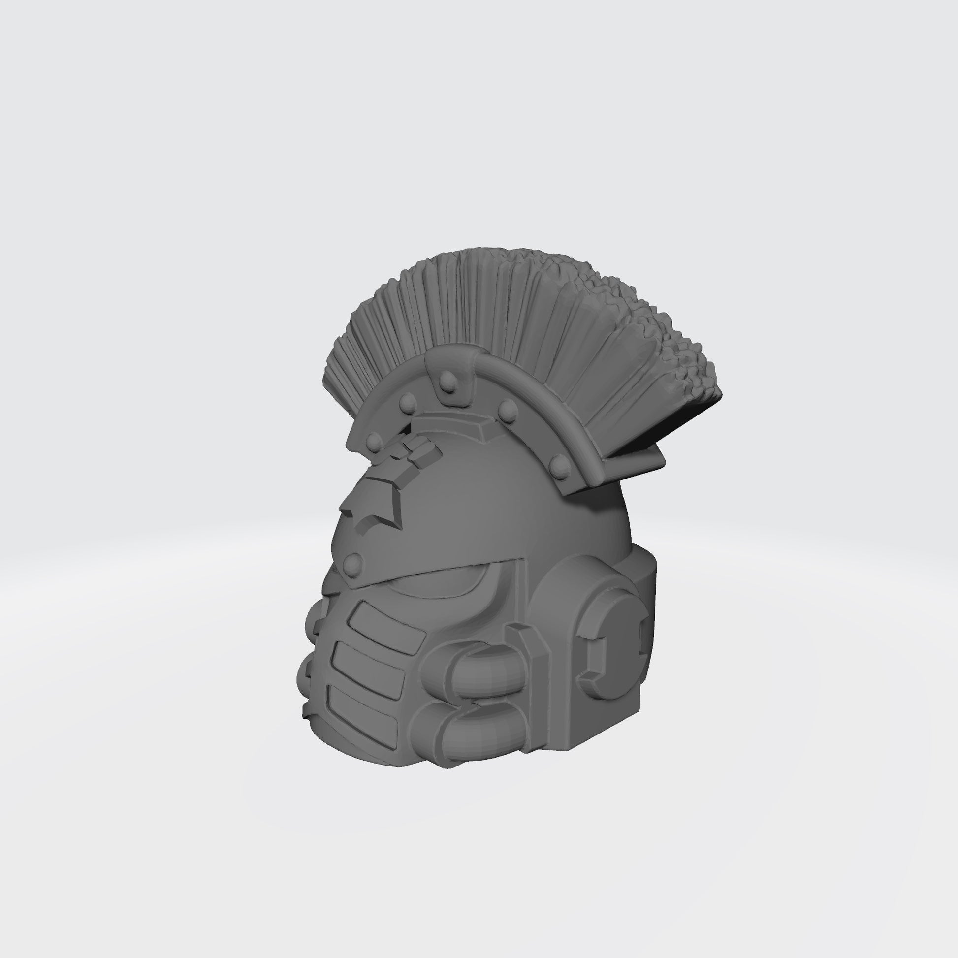 Monarchs Fists Warrior Order Type 4 Helmet with Crest resin upgrade for McFarlane Toys 7-inch armored action figures by Fantasy World Games.